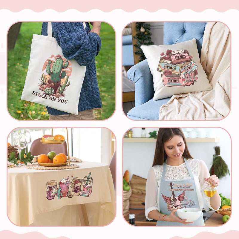 NANZHOO 12 Sheets Valentine's Day DTF Transfers Ready to Press, Western Cowgirl Cowboy Iron on Transfers for T-Shirts Heat Transfer Vinyl, Iron on Decals Transfers Stickers for Clothes Bag Pillow Crafts - Image 4